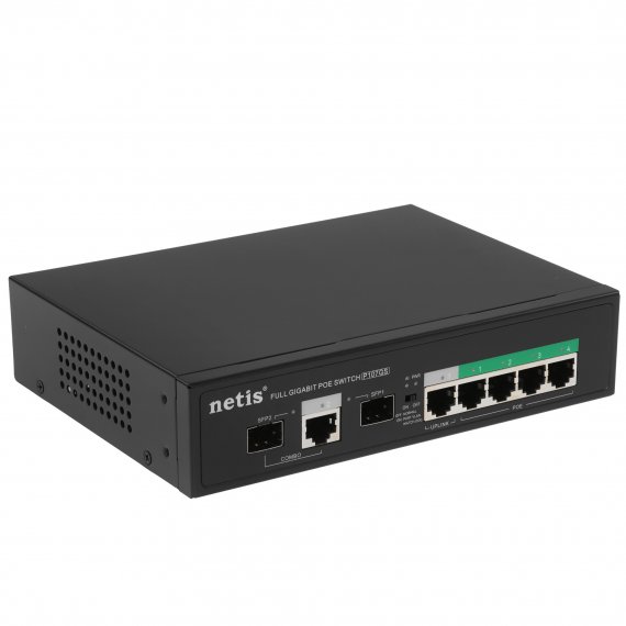 Фотография товара 'Netis P107GS Коммутатор (L2) 6x1Гбит/с 1xКомбо(1000BASE-T/SFP)'